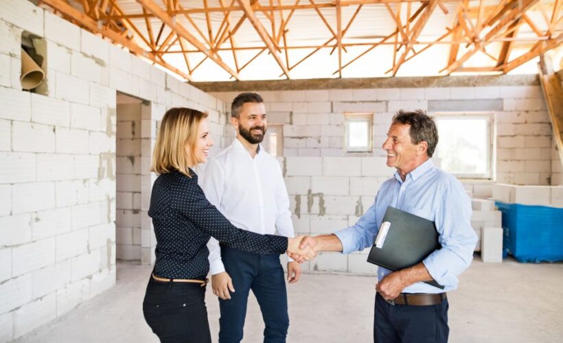 Clients meeting with Home Remodeling Contractor
