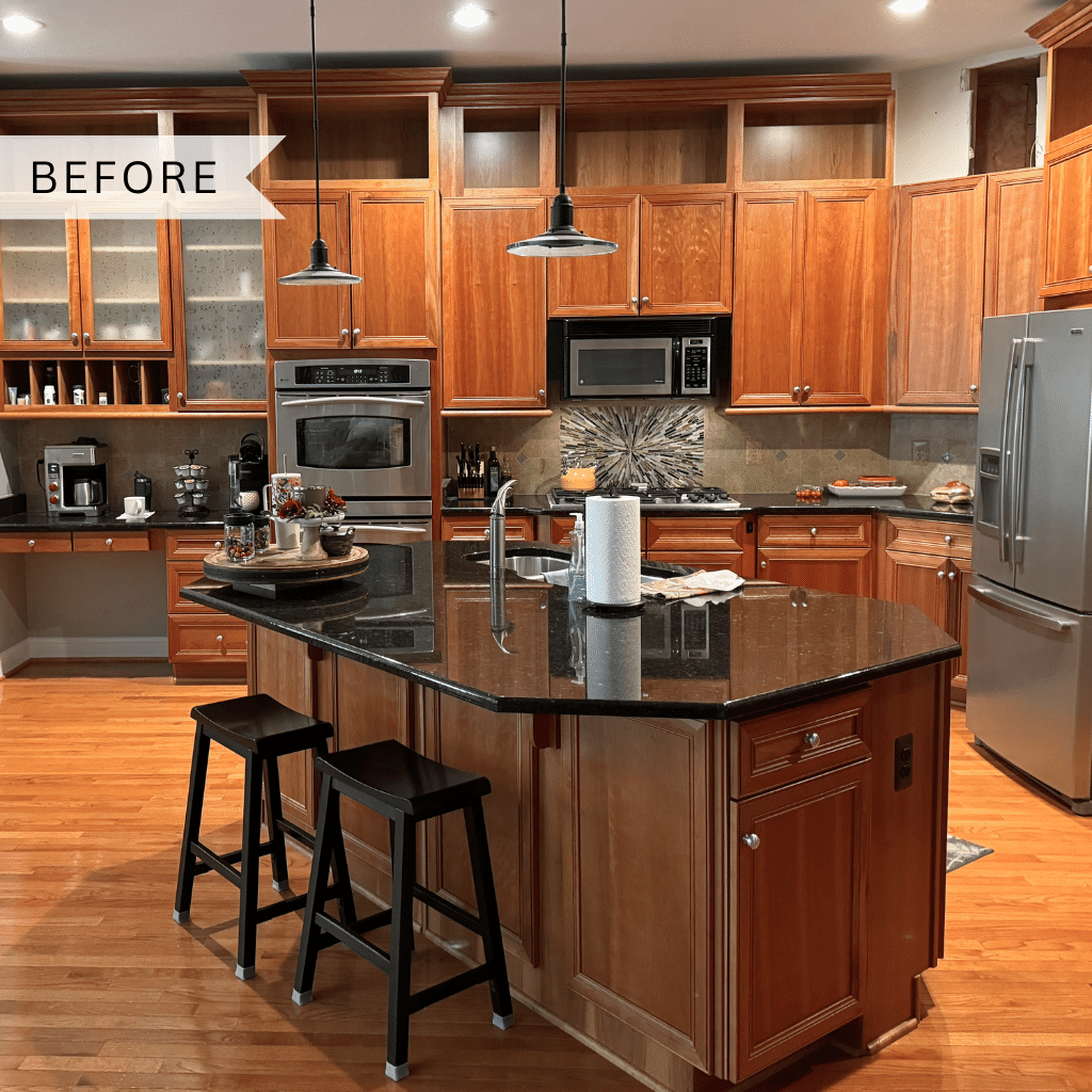 Before kitchen remodel - outdated. Fairfax VA