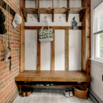 Mud room with storage for active families in Northern VA