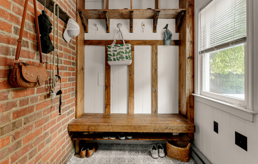 Mud room with storage for active families in Northern VA