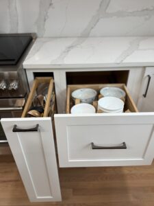 Lower kitchen cabinets and drawers - aging in place
